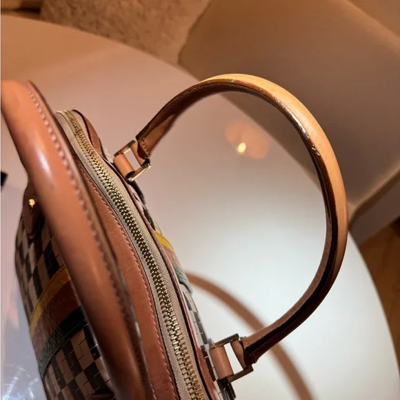 💛 Rare L.A.M.B Checkered Ombré Tote Handbag 🏁 - Picture 10 of 13